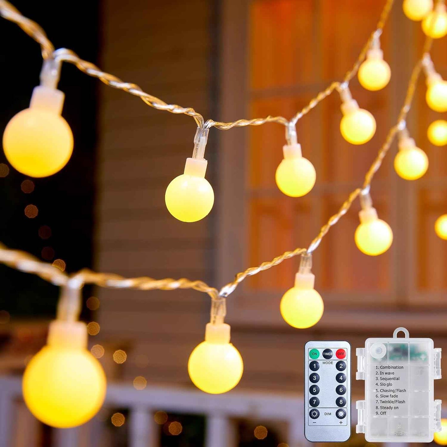 Minetom Battery Operated Globe String Lights – Thoughtful Birthday Gift for Her, Cozy Bedroom & Dorm Decor