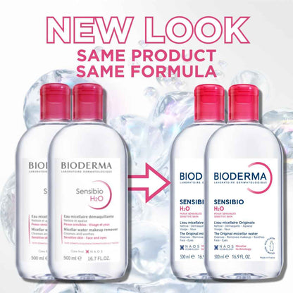 Bioderma - Sensibio - H2O Micellar Water - Makeup Remover Cleanser - Face Cleanser for Sensitive Skin