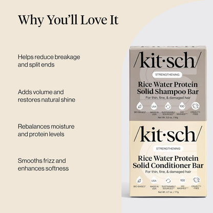 Kitsch_Rice_Water_Shampoo_&_Conditioner_Set_–_Solid_Shampoo_&_Conditioner_Bar_with_Protein_for_Hair_Growth,_Strengthening_Hair_&_Damage_Repair_–_Paraben,_Sulfate_&_Silicone_Free_–_2_Pack