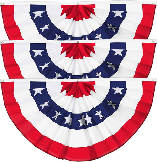 American Flags USA Buntings for Outside 250th Anniversary Celebration, Memorial Day, 4th of July Decorations Outdoor, Patriotic Decor, Presidents Day, Fourth of July Independence Day Porch Banners
