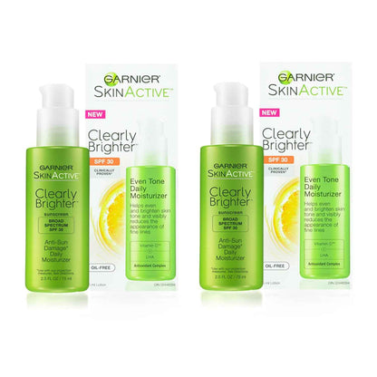 Garnier SkinActive Clearly Brighter SPF 30 Face Moisturizer with Vitamin C, 2.5 Fl Oz (75mL)
