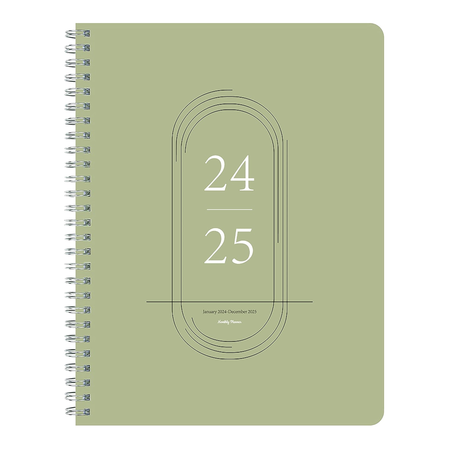 Monthly Planner Jan 2024 - Dec 2025,Simple Calendar Planner Notebook 7&amp;#34; x 9&amp;#34; Soft PVC Cover Spiral Binding With Goals To Do List, Easy Organize Your Schedules
