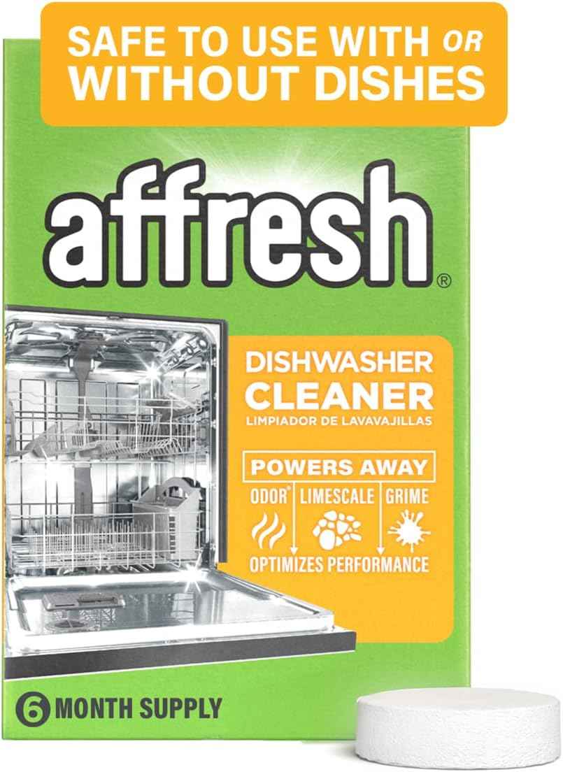 Affresh Dishwasher Cleaner, Helps Power Away Odor Causing Bacteria, Limescale, Mineral Deposits & Grime Inside Pump, Tub & Hoses