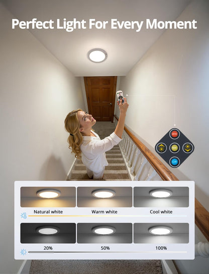 Combuh_Battery_Operated_Shower_Light_Waterproof_Inside,_Rechargeable_Motion_Sensor_Ceiling_Lights_Battery_Powered_with_Remote,_No_Wiring_Magnetic_Cordless_LED_Overhead_Lighting_for_Closet_Hallway