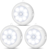 Motion Sensor Light Indoor, LED Night Light Closet Lights, Under Cabinet Lights, AA Battery Operated Stick on Wireless Puck Lights for Wall, Step, Stair, Dimmable (3 Pack/6 Pack)