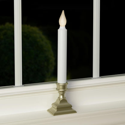 612 Vermont Battery Operated Window Candle with Timer – Shatterproof Bulb Safe for Nursery and Curtains