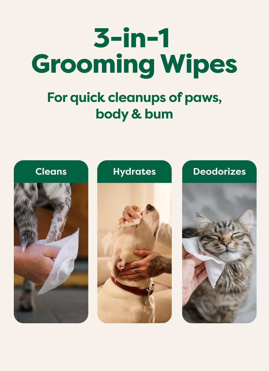 Earth_Rated_Pet_Wipes_for_Dogs_and_Cats,_Hypoallergenic,_3-in-1_Cleaning,_Deodorizing_and_Hydrating,_for_Grooming_Paws,_Body_and_Butt,_New_White_Tea_and_Basil_Scent,_100_Count