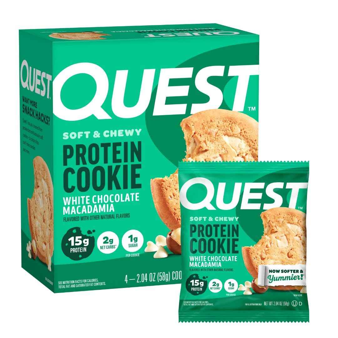 Quest Nutrition Protein Cookie, 15g Protein, 1g Sugar, 3g Net Carbs, Keto Friendly, High Protein, Low Carb