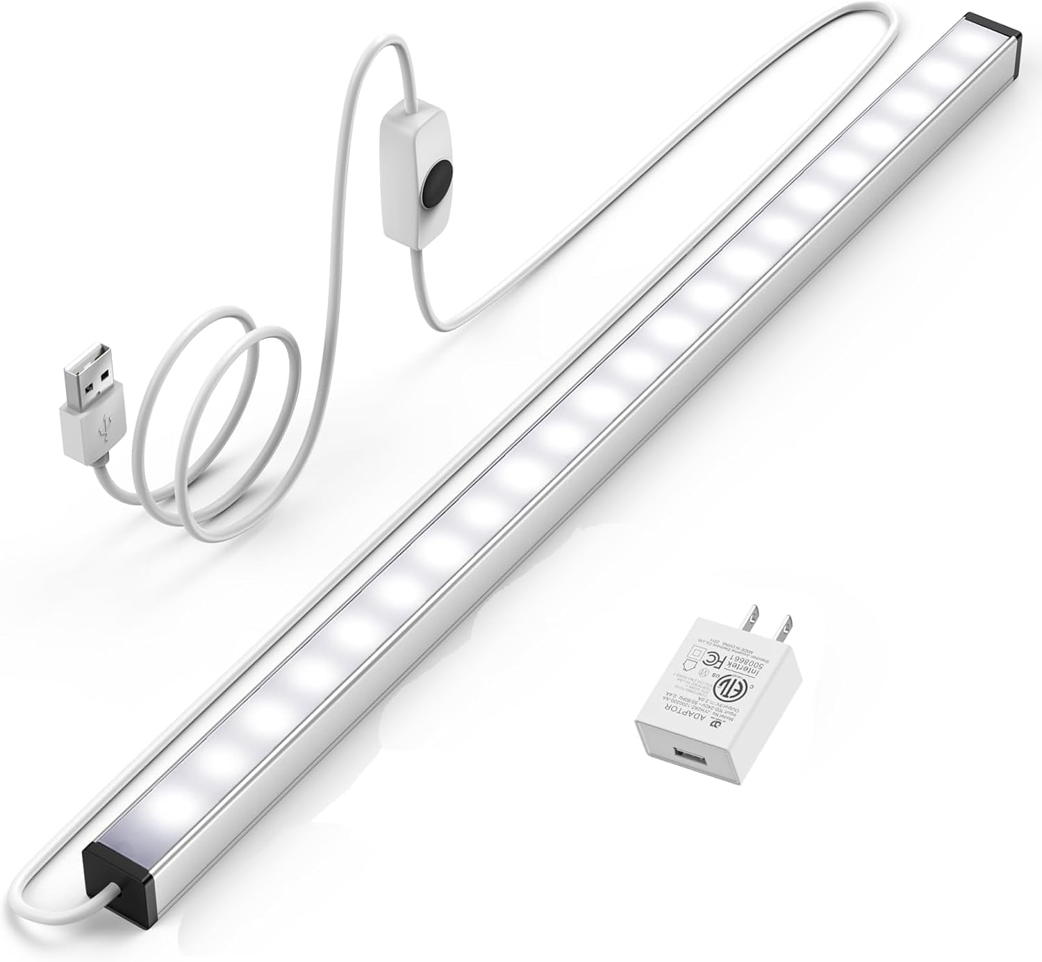 ASOKO_Under_Cabinet_Led_Lighting,_Light_Strip_Bar,_Daylight_White/Warm_White/Cool_White__Dimmable_Plug_in_USB_Light,_Small_Thin_Led_Under_Counter_Lighting_for_Kitchen/Room/Shelf/Desk/Display_Case