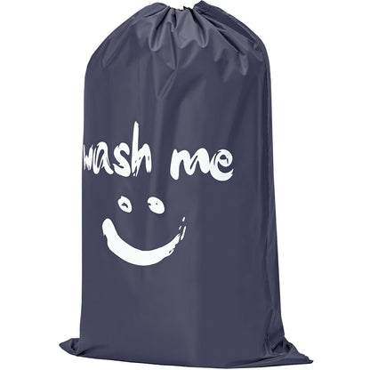 HOMEST XL Wash Me Travel Laundry Bag, Dirty Clothes Organizer, Large Enough to Hold 4 Loads of Garments, Easy Fit a Hamper or Clothing Basket, Grey