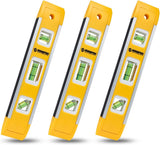 9 Inch Torpedo Level, Magnetic Box Level with 45°/90°/180° Bubbles, Shock Resistant Bubble Level Tool for Measuring