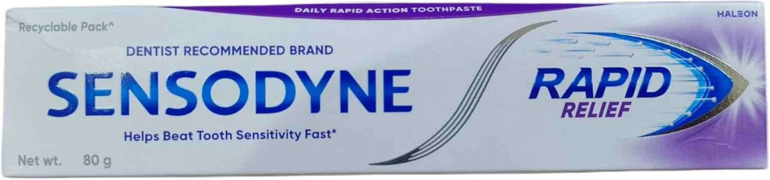 Sensodyne Sensitive Toothpaste Rapid Relief - 80 gm Pack of 2