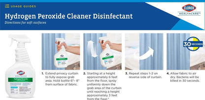 Clorox Healthcare Hydrogen Peroxide Cleaner Disinfectant, Bleach Free, 32 Fluid Ounces (Package May Vary)