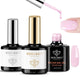 A3 Baby Pink Gel Builder with Base Top Coat - 0.5 Fl Oz (Pack of 3)
