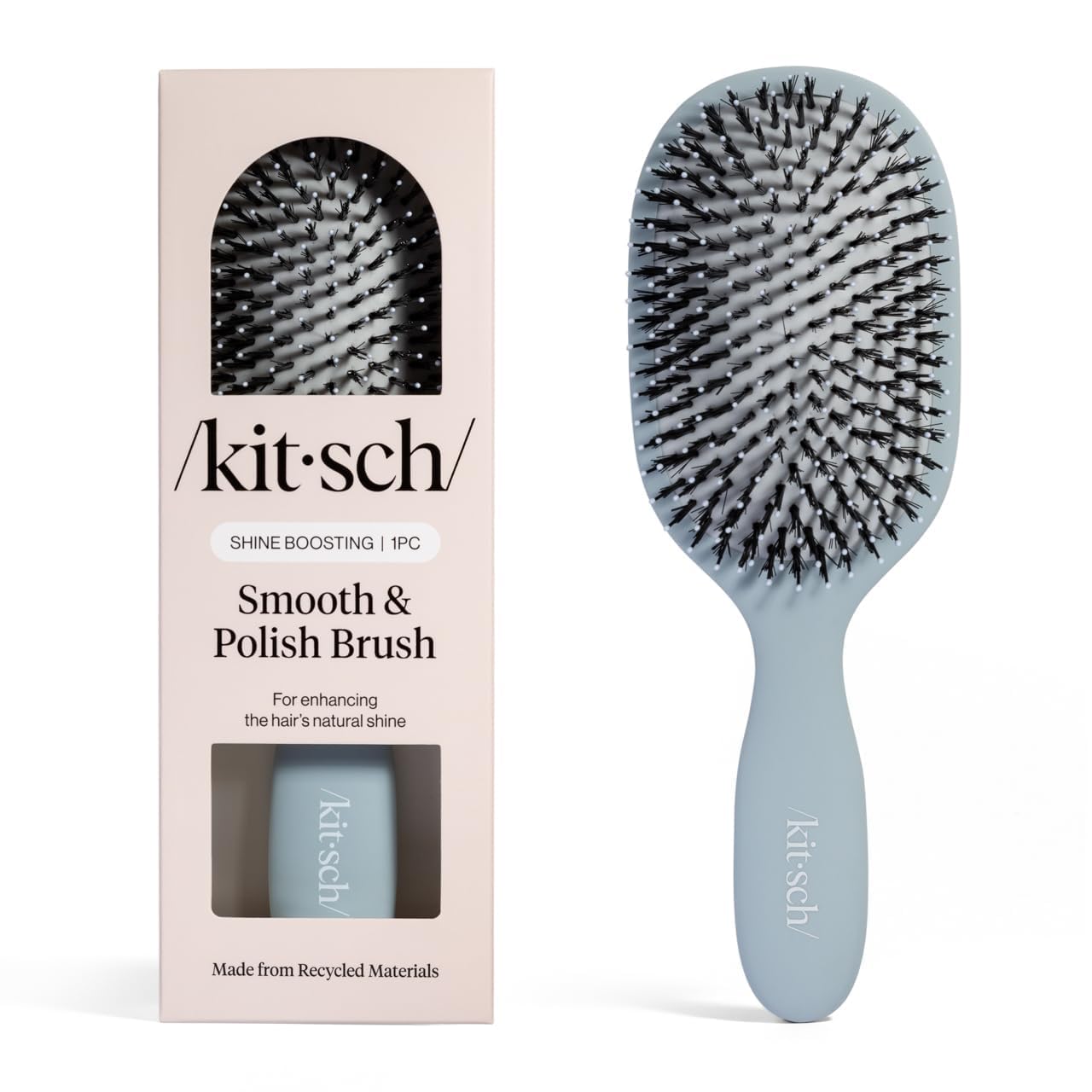 Kitsch_Smooth_&_Polish_Brush_–_Dual_Bristle_Detangler_Brush,_Shine_&_Frizz_Control_–_Vegan_Boar_&_Nylon_Hair_Brush_with_Cushioned_Pad_for_Scalp_Massage_–_Hair_Care_Tool_for_All_Hair_Types_-_Haze_Blue