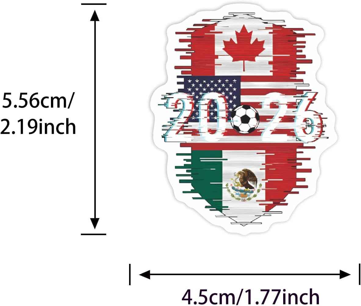 World Cup Football Soccer Stickers Soccer Water Bottle Stickers,Soccer Party Sport Stickers Vinyl Waterproof Laptop Sticker,Graffiti Decals Gifts for Helmets Scrapbook Kids Teens Adults 50Pcs
