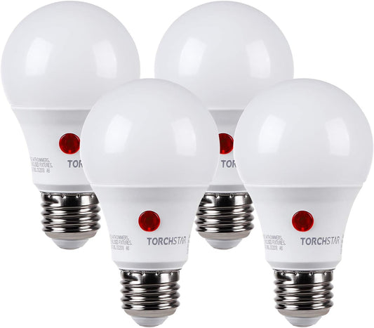 TORCHSTAR_Dusk_to_Dawn_Light_Bulbs_Outdoor,_Sensor_A19_LED_Light_Bulb,_Auto_on/Off_Photocell_Automatic_for_Outdoor_Lighting,_5000K,_Pack_of_4