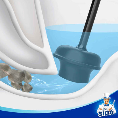 MR.SIGA Toilet Plunger with Holder, Heavy Duty Toilet Plunger and Holder Combo for Bathroom Cleaning