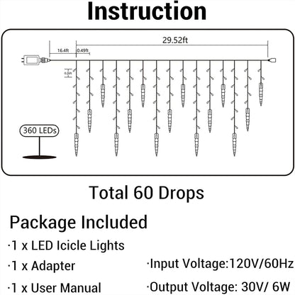 Icicle_Christmas_Lights,_29.5ft_360_LED_Connectable_Icicle_String_Lights_with_60_Drops,_Window_Curtain_Fairy_Light_with_8_Modes,_Christmas_Fairy_Twinkle_Light_for_Garden_Eaves_Xmas_Decorations_(White)