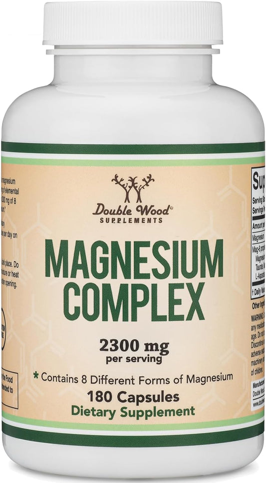 Magnesium_Complex_Supplement_180_Capsules_(426mg_Elemental_Magnesium_Provided_by_2,300mg_of_Eight_Different_Forms_of_Magnesium)_MAG-8_Provides_100%_Daily_Recommended_Value_of_Magnesium_by_Double_Wood