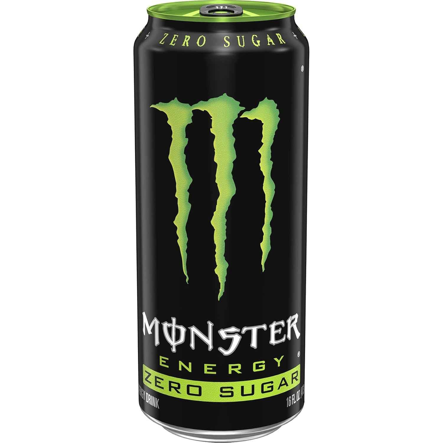 Monster Energy Zero Sugar, Green, Original, Low Calorie Energy Drink, 16 Ounce (Pack of 15), Can