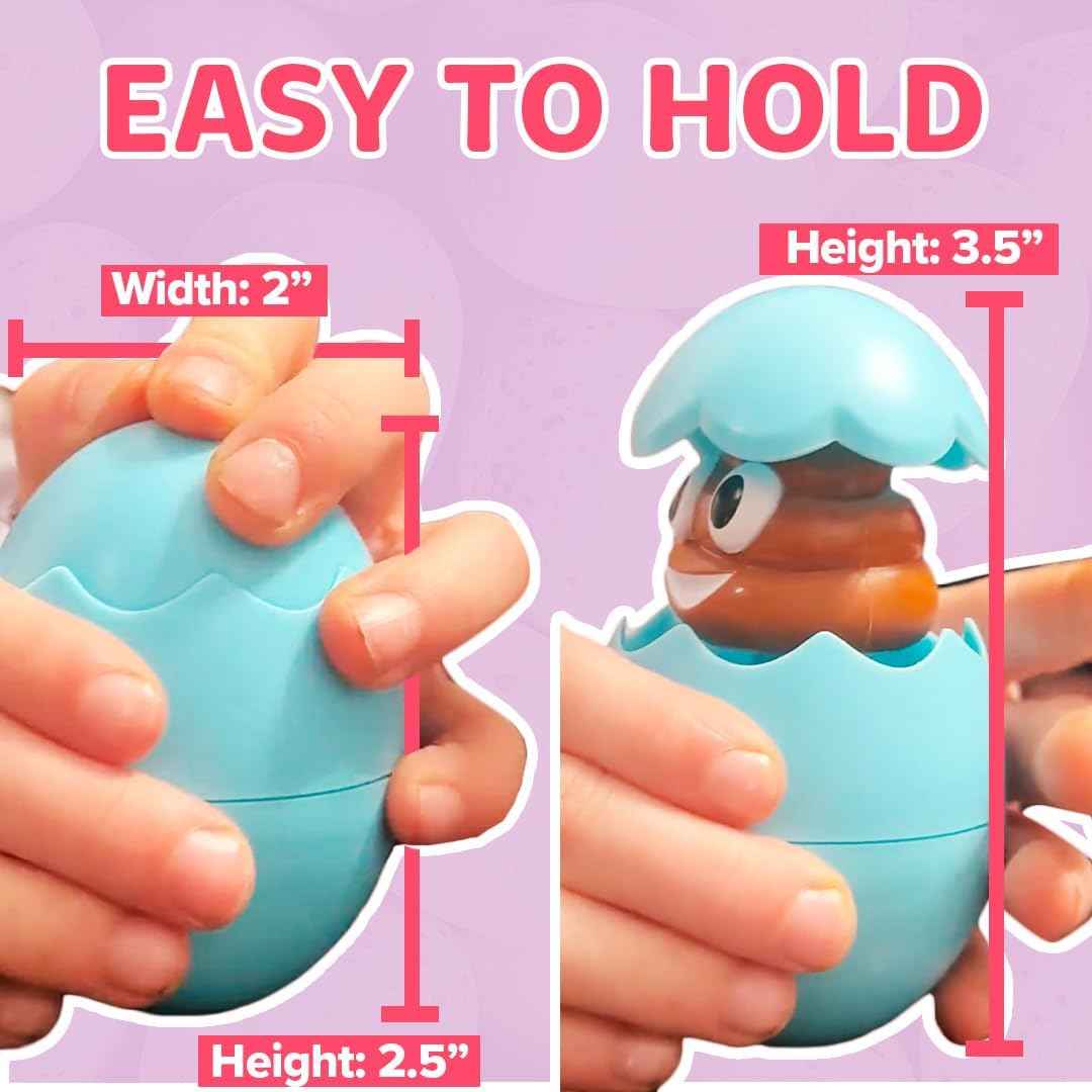Egg Pops Farting Toy – Pops Up & Farts, Easter Basket Stuffers for Teens & Kids, Interactive Poop Character in Egg Shell, Silly Novelty Gag Gift for Boys & Girls, Easter Toys Essentials