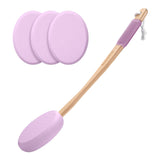 AmazerBath Lotion Applicator for Back, Feet, 4 Replacement Pads with 17" Curved Handle, Back Sunscreen Applicator for Kids, Elderly, Women, Apply Skin Cream Medicine Moisturizer Tanner