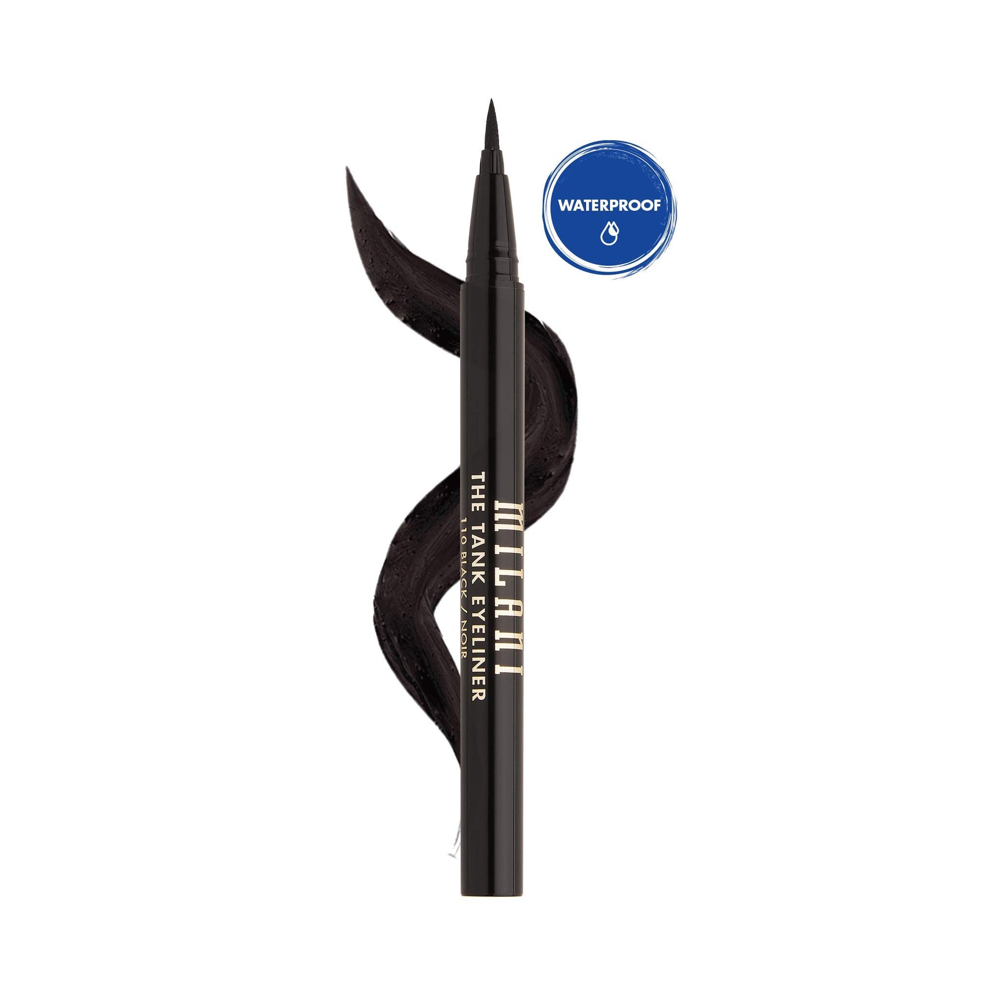 Milani The Tank Liquid Eyeliner - No-Skip, Waterproof, Long Lasting, Smudgeproof, Black, Cruelty-Free, 12 Hour Wear, Tips &amp;amp; Tricks