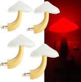 AUSAYE Sensor LED Night Light Plug in Wall Lamp, Energy Saving NightLight Cute Mushroom Night Lights for Adults Kids Bedroom,Bathroom,Toilet, Stairs, Kitchen,Hallway Corridor