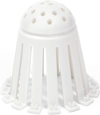 TubShroom_Toss_21pk_Disposable_Bath_Tub_Drain_Strainers_-_Hair_Catcher_Snare_for_Shower_Bathtub_to_Prevent_Clogged_Drains,_Traps_Human_and_Pet_Hair,_One_Year_Supply_(White)