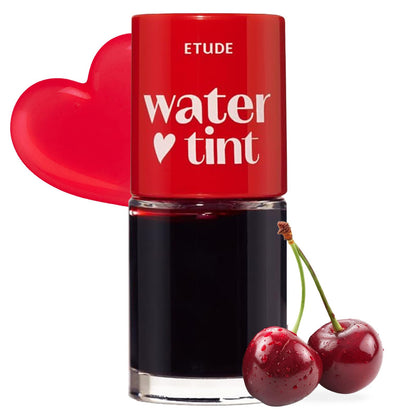 ETUDE Dear Darling Water Tint - Cherry Ade (9g) | Vivid Color Lip Stain with Moisturizing Weightless &amp;amp; Non-sticky Finish Lip Stain | Smudge-proof Lip Tint | Korean Makeup, Kbeauty