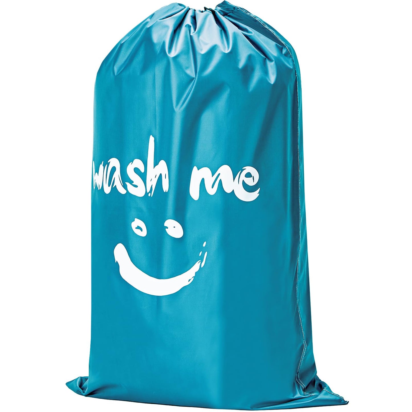 HOMEST XL Wash Me Travel Laundry Bag, Dirty Clothes Organizer, Large Enough to Hold 4 Loads of Garments, Easy Fit a Hamper or Clothing Basket, Light Blue