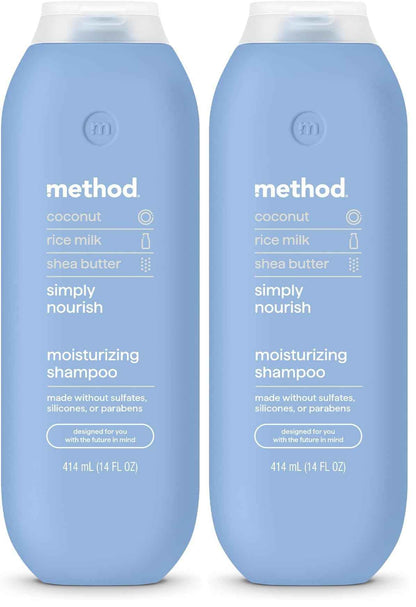 Method Moisturizing Shampoo, Simply Nourish - Hydrates and Revives Dry Hair, Safe for Color-Treated Hair – Sulfate Free and Cruelty Free - 14 oz