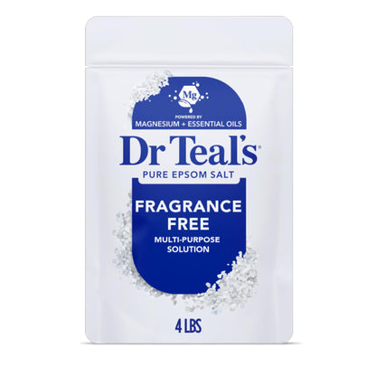 Dr Teal&amp;#39;s Epsom Salt Magnesium Soak, Fragrance Free, 4 lbs