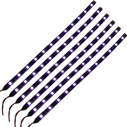 DC_12V_Waterproof_1Ft_12_LED_Strip_Underbody_Light_with_6_inches_Wires_for_Motor_(White/Red/Blue/Green/Purple/Amber,Pack_of_6)