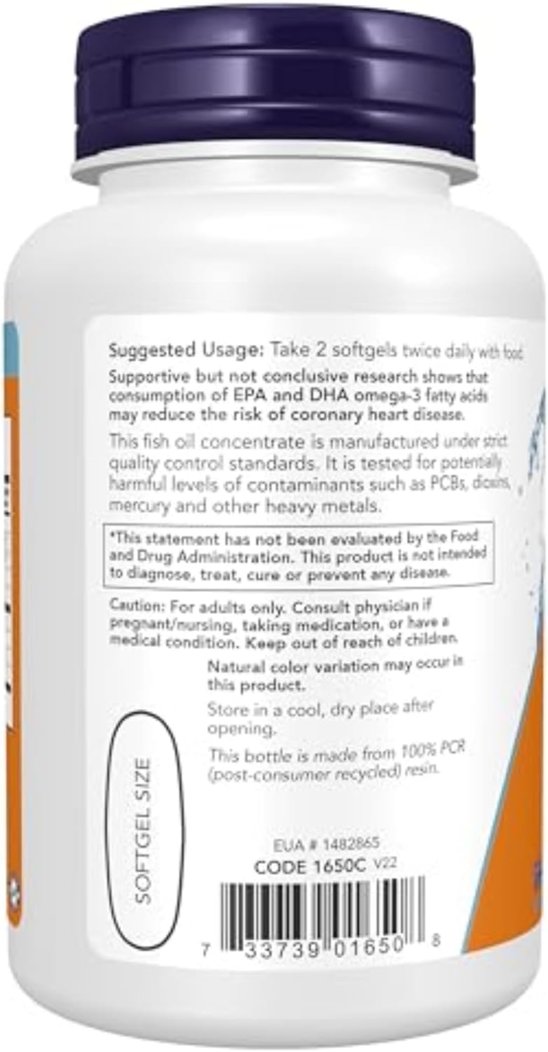 NOW_Supplements,_Omega-3_180_EPA_/_120_DHA,_Molecularly_Distilled,_Cardiovascular_Support,_100_Softgels