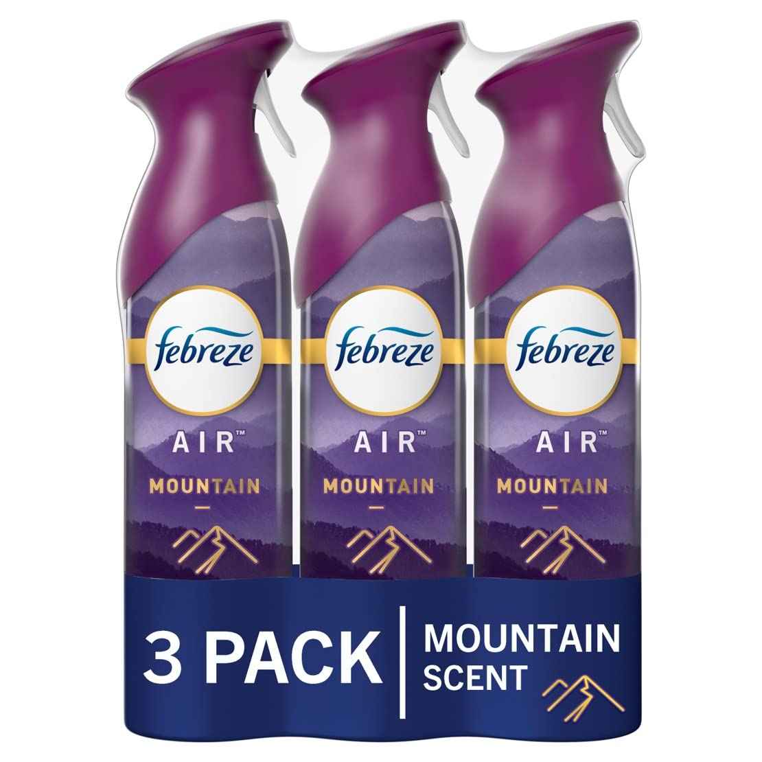 Febreze Air Mist Air Freshener Spray, Odor-Fighting Room Spray, Air Fresheners for Home and Bathroom and Kitchen, Aerosol Can, Mountain Scent