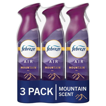 Febreze Air Mist Air Freshener Spray, Odor-Fighting Room Spray, Air Fresheners for Home and Bathroom and Kitchen, Aerosol Can, Mountain Scent