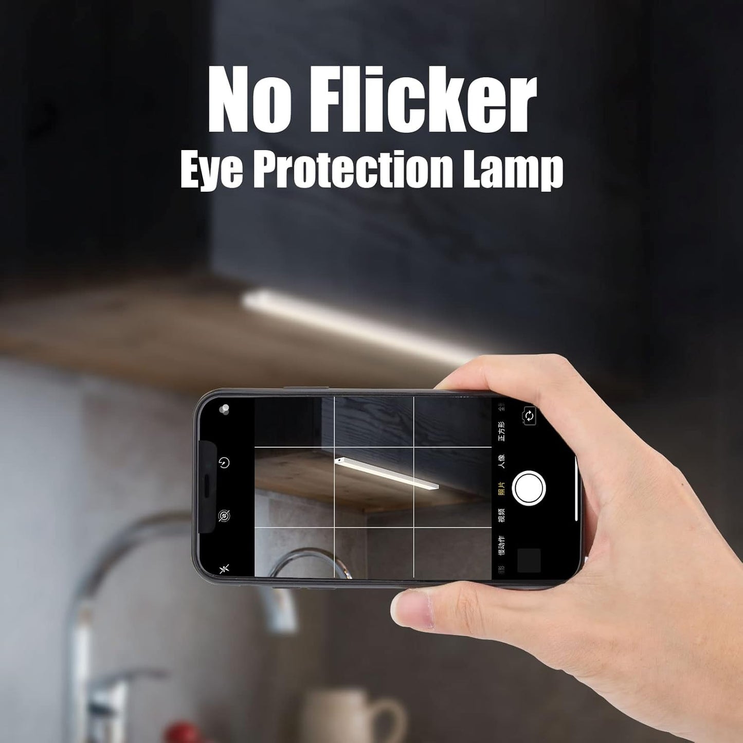 USB_Powered_Under_Cabinet_Lighting,_12"_Tool-Free_Mount_Dimmable_LED_Strip_for_Pantry_&_Workspace