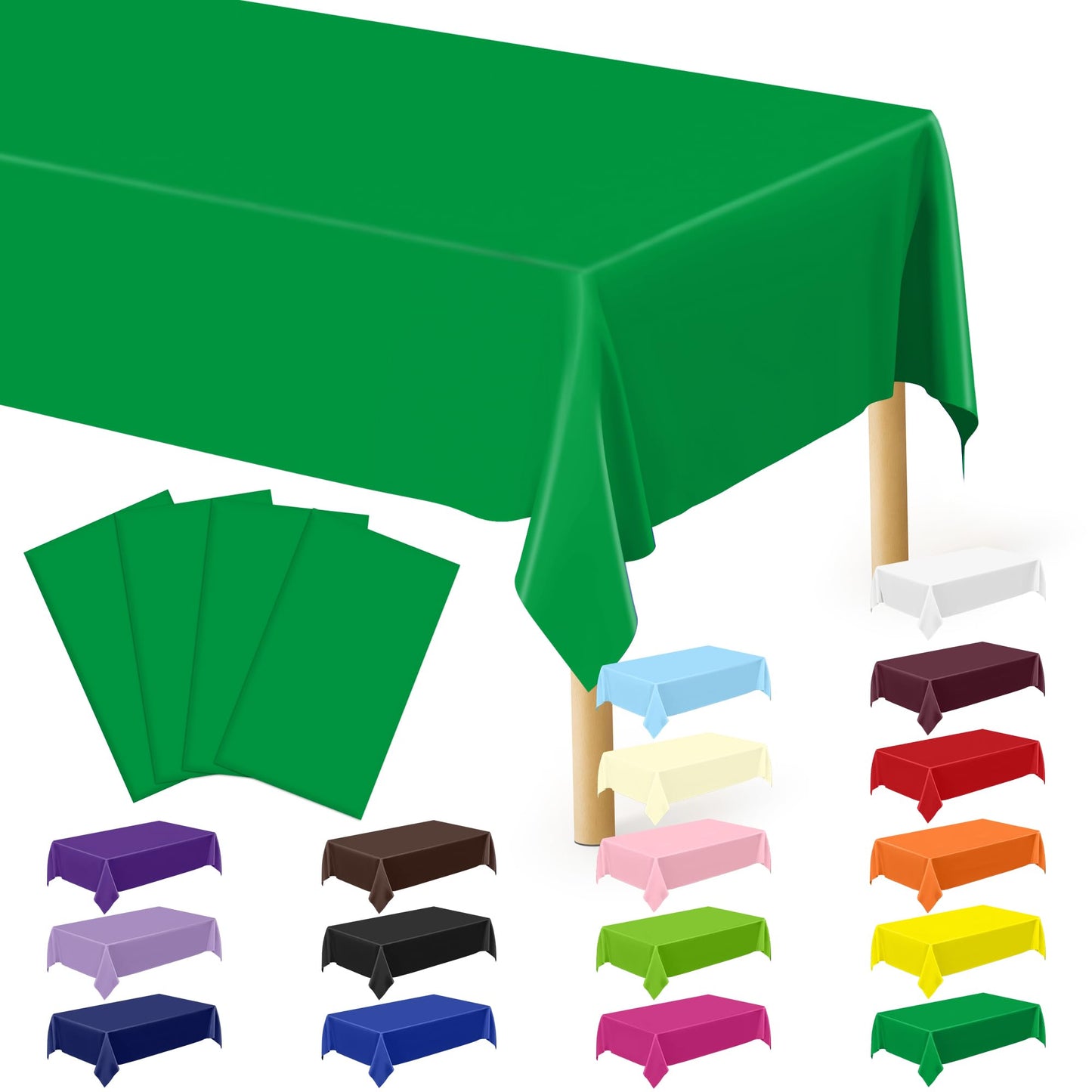 Green - 4pcs 54x108 in