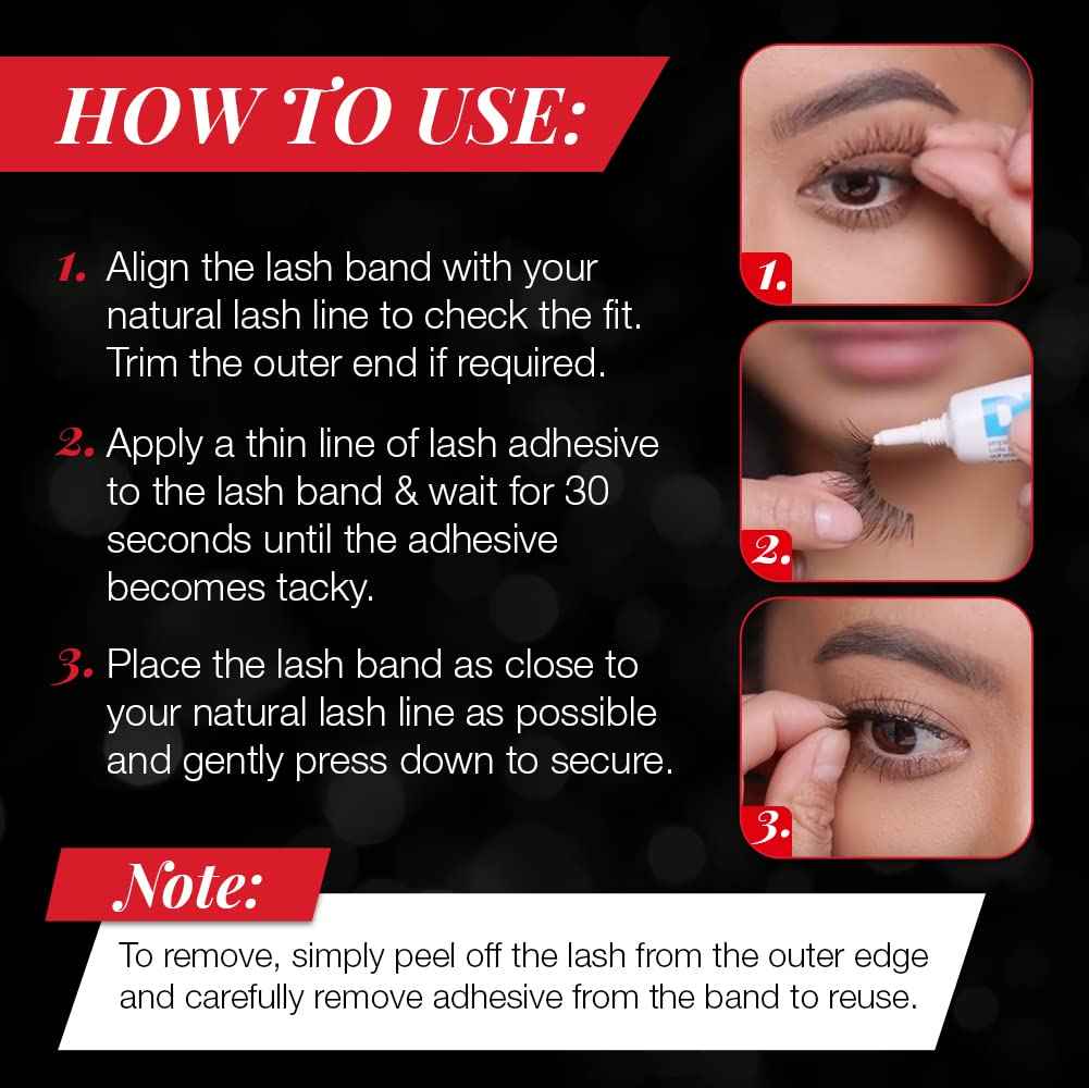 Ardell Wispy False Eyelashes for Everyday Wear, Flared Demi Wispies Strip Design with Seamless Invisiband, Medium Volume, 12 Pairs