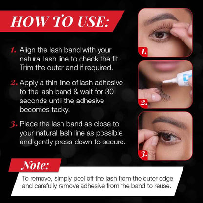 Ardell Wispy False Eyelashes for Everyday Wear, Flared Demi Wispies Strip Design with Seamless Invisiband, Medium Volume, 12 Pairs