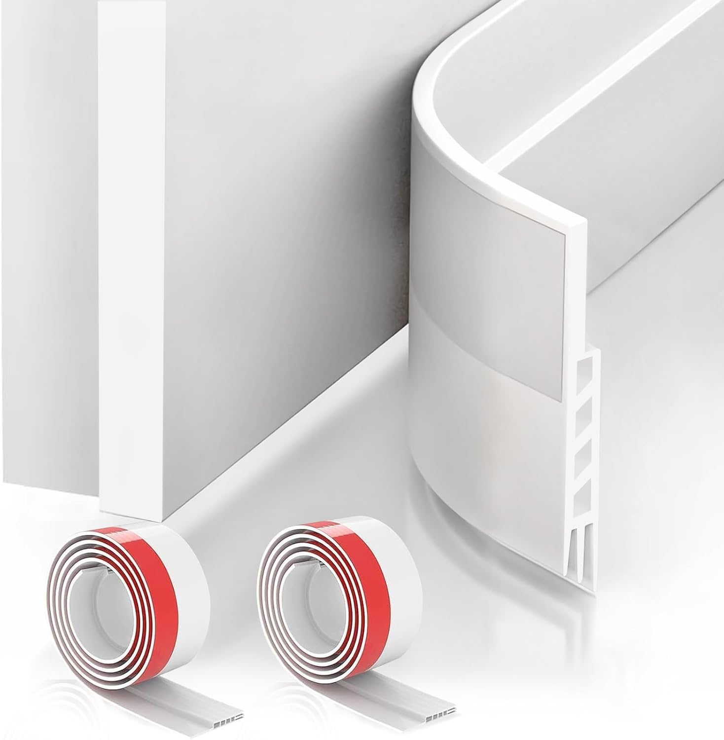 Suptikes_2_Pack_Door_Draft_Stopper，Door_Sweep_for_Exterior_&_Interior_Doors,Door_Bottom_Seal_Dust_and_Noise_Insulation_Weather_Stripping_Draft_Guard_Insulator,_1.8"_W_x_37"_L,White
