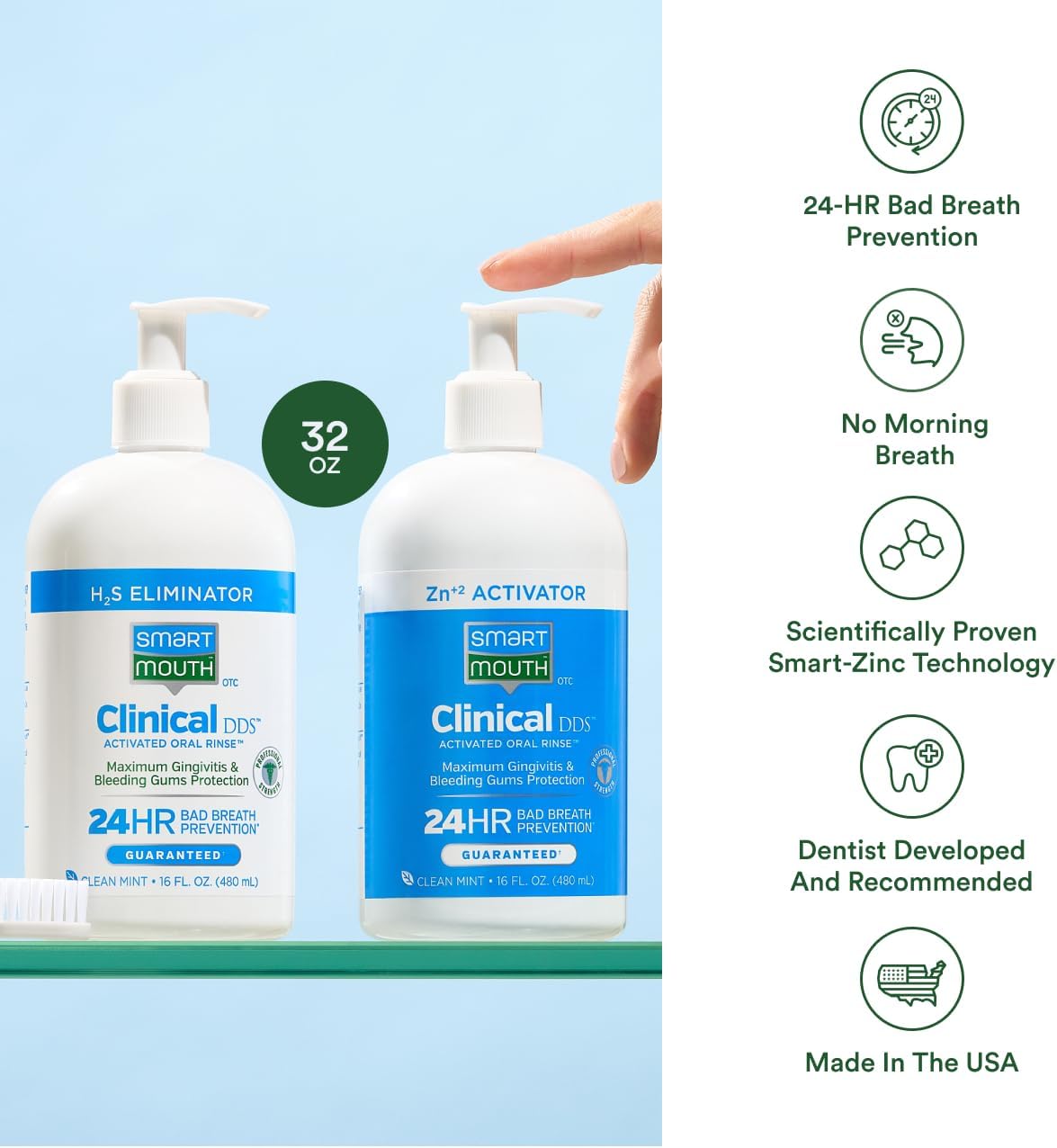 SmartMouth_Clinical_2-Bottle_Activated_Mouthwash_System_-_Anti-Plaque_&_Anti-Gingivitis_for_Healthy_Gum_Support_-_Clinical-Strength_Mouthwash_for_All-Day_Fresh_Breath_-_Alcohol-Free_-_16_fl_oz_Each