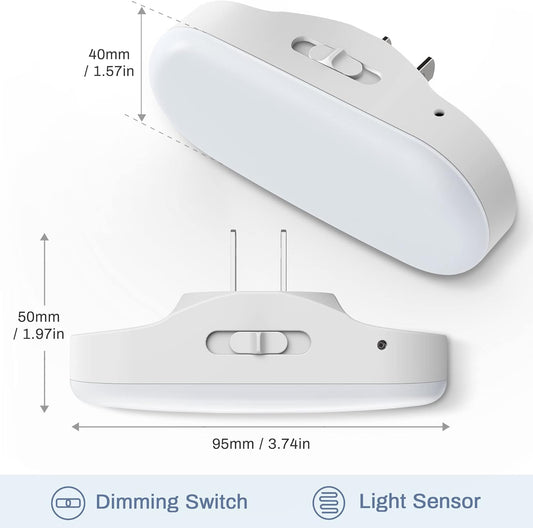 DORESshop_Led_Night_Light,_Plug_into_Wall,_[2/4_Pack]_with_Dusk_to_Dawn_Sensor,_1W_5000K_Dimmable_Night_Light_from_0LM_to_100LM_for_Bathroom_Hallway_Bedroom_Kids_Room_Stairway