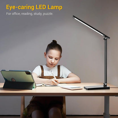 LED_Desk_Lamp_for_Home_Office,_3_Levels_Dimmable_Desk_Light_with_USB_Charging_Port,_Small_Study_Lamp,_Reading_Light_for_Table,_Black,_5000K