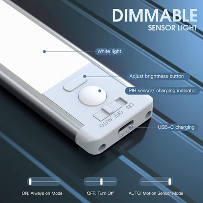 10inch_Under_Cabinet_Lighting,_2_Pack_Rechargeable_Motion_Sensor_Light_Indoor,_5_Levels_Dimmable_Magnetic_Closet_Lights,_Wireless_Under_Counter_Lights_for_Kitchen,_Stairs