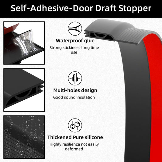Door_Draft_Stopper,_Adjustable_Weather_Stripping_Seal_for_Cold_Insulation,_Bottom/Under_Sweep_for_Exterior_&_Interior_Doors,_Seal_Blocker_Noise,_Black,_39_inches