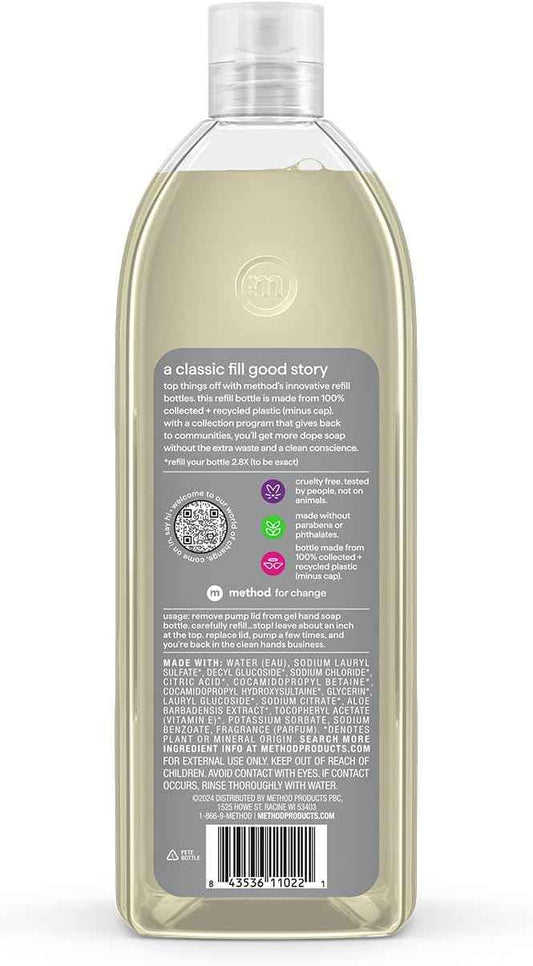Method Gel Hand Soap Refill, Vetiver + Amber, 34 Fl Oz (Pack of 1) (Packaging May Vary)