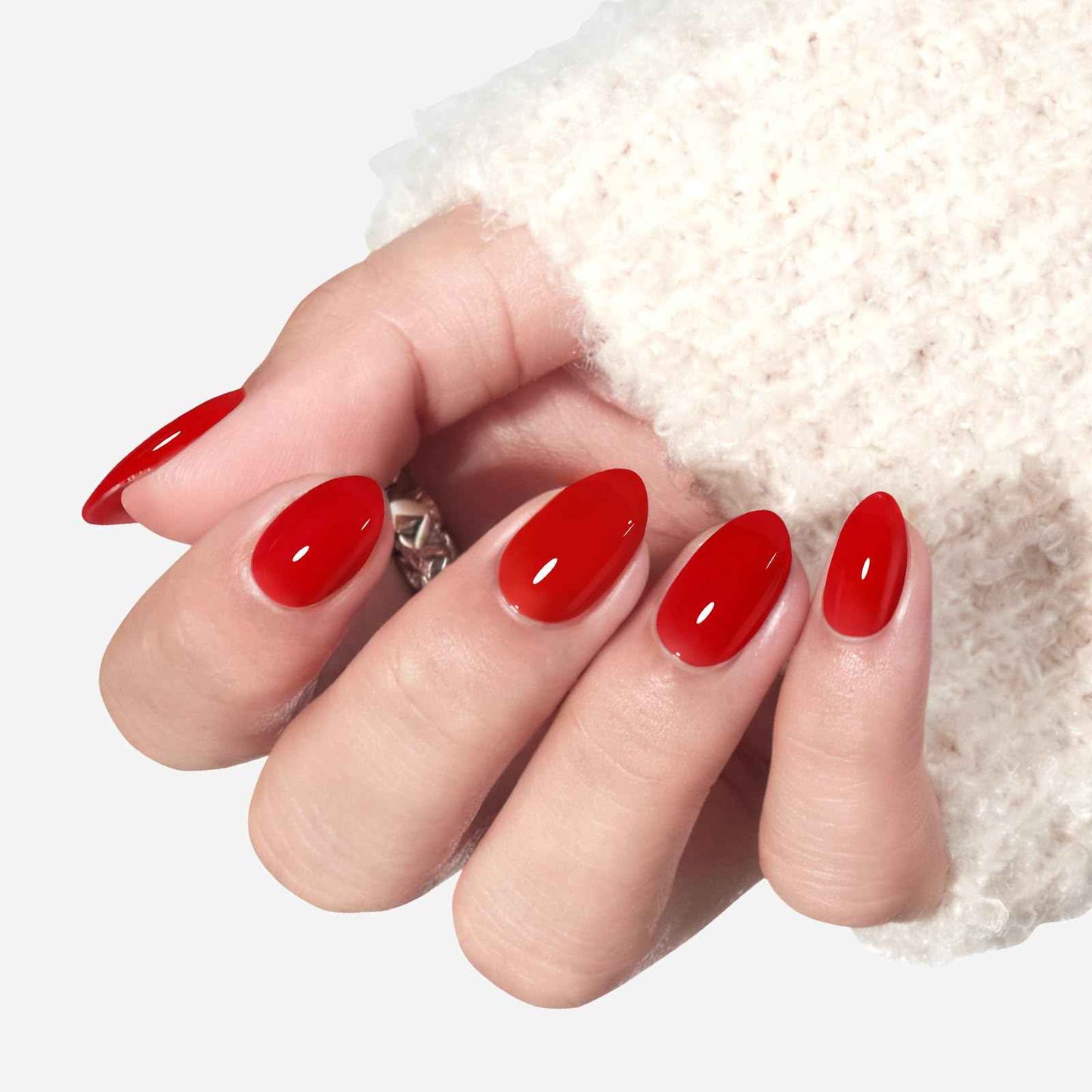 modelones French Tip Press On Nails, Short Oval Fake Nails Press Ons with Nail Glue, Adhesive Tabs, Nail File, Prep Pad, Manicure Stick, 32Pcs 16 Sizes, Nude, Spring Women Girl Gift